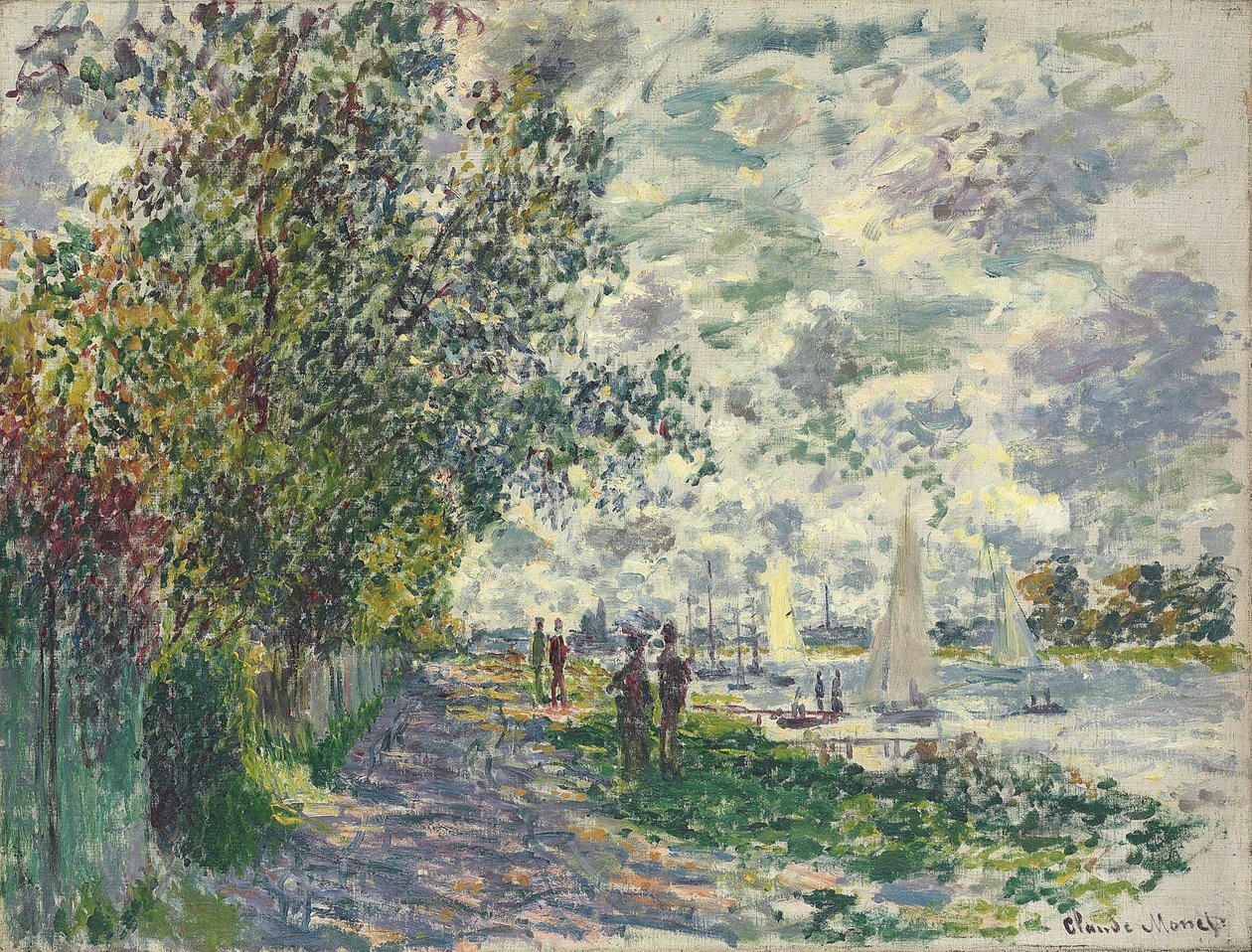 Banka Petit-Gennevilliers, 1875 od Claude Monet