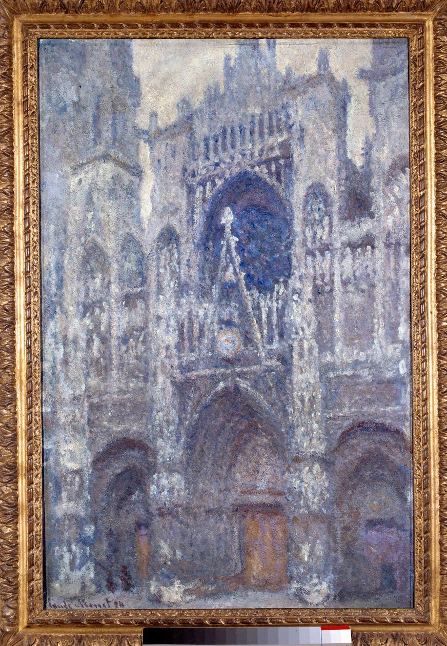 Katedrála Notre Dame de Rouen, portál, temps gris, harmonie grise Obraz Clauda Moneta (1840-1926) 1892 Sun. 1x0,65 m Paříž, musee d