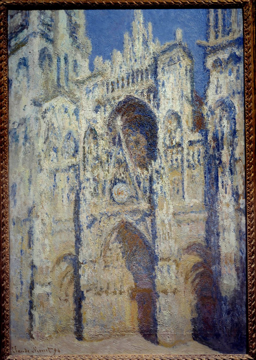 Katedrála v Rouen, le portál a věž Saint Romain, plein soleil harmony bleu et gold Malba Clauda Moneta (1840-1926) 1893 Sun. 1,07 x 0,73 m Paříž, musee d