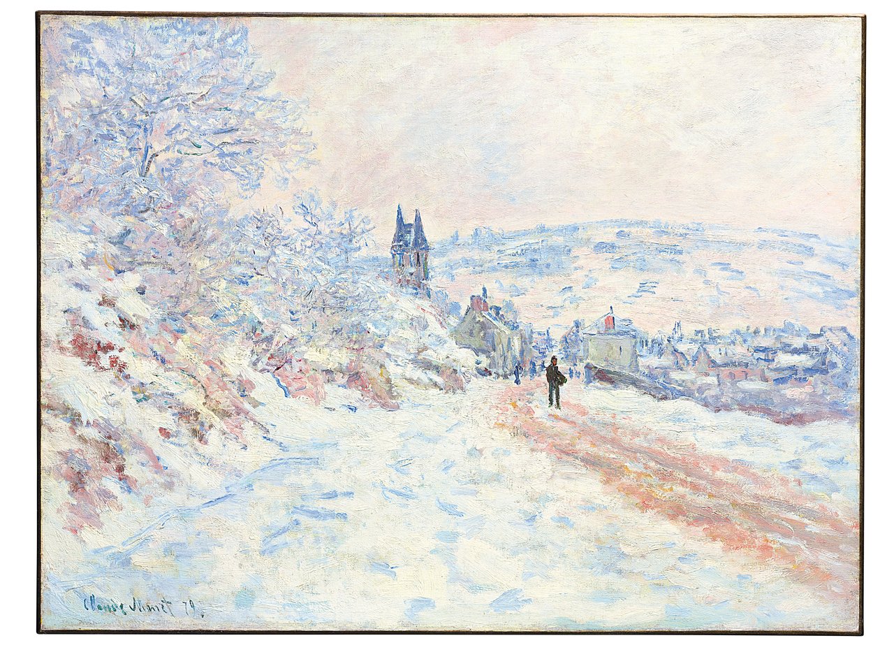 Cesta do Vétheuil, sněhový efekt, 1879 od Claude Monet