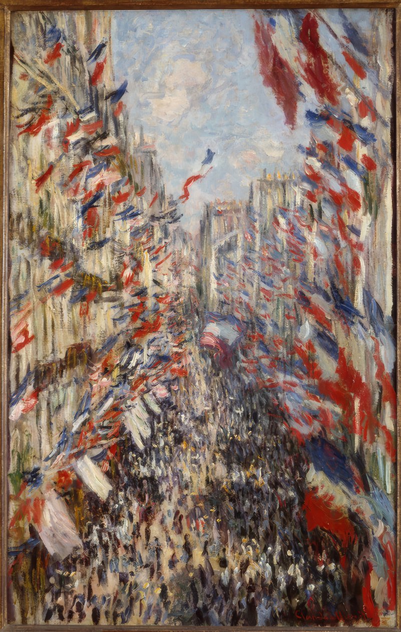 Rue Montorgeuil v Paříži. Svátek 30. června 1878 od Claude Monet