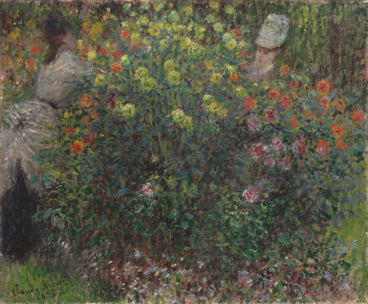 Dámy v květinách, 1875 od Claude Monet