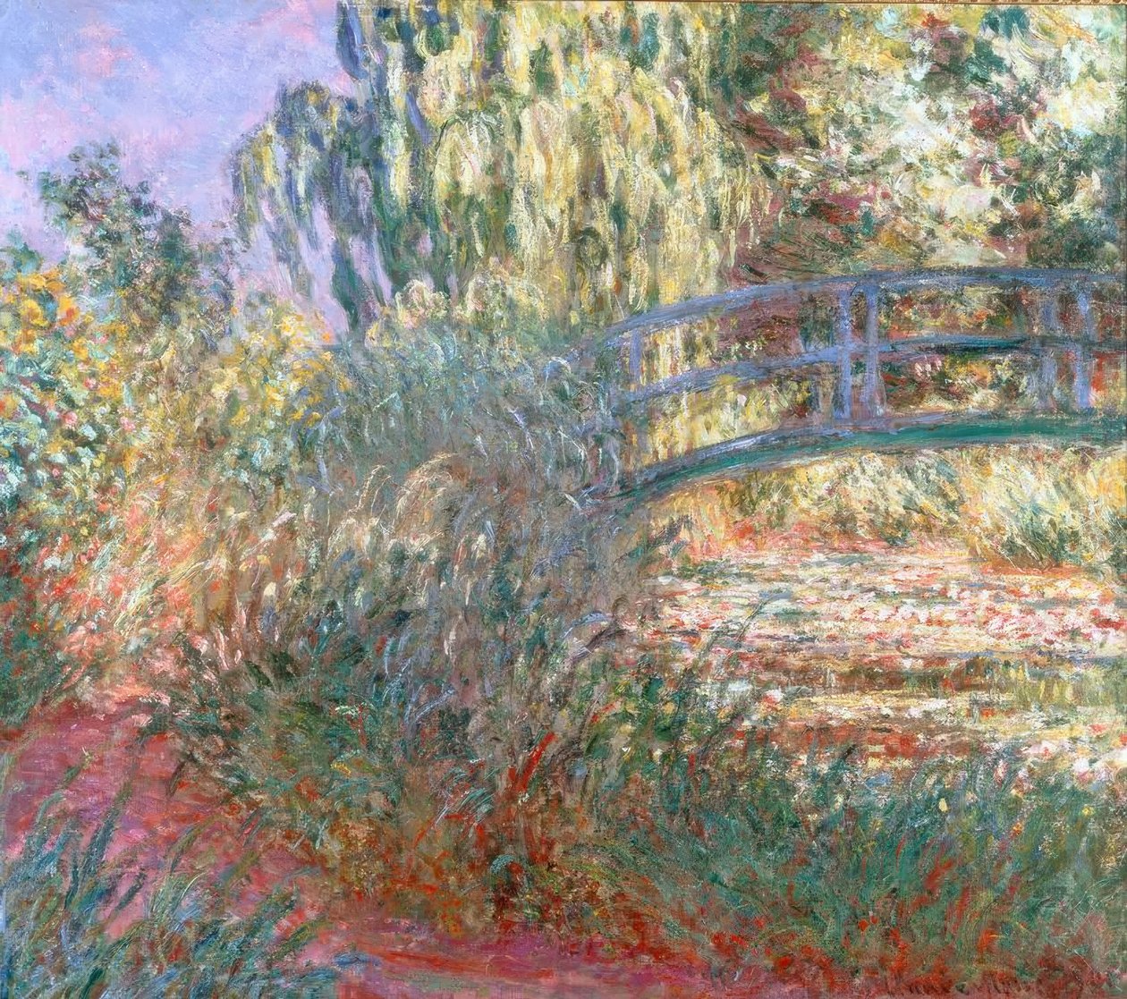 Povodí leknínů a nábřežní stezka od Claude Monet
