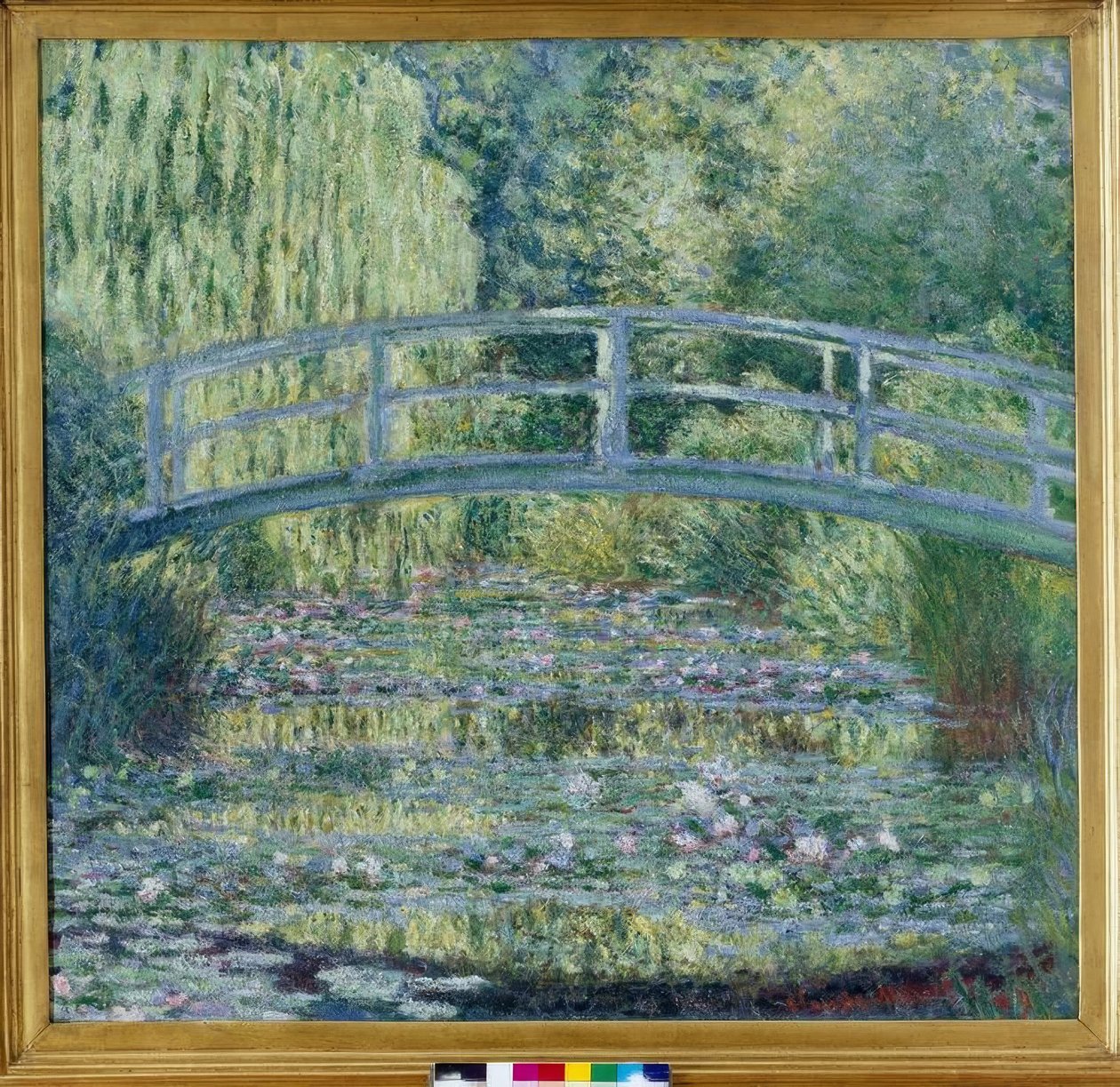 Jezírko s lekníny, zelená harmonie od Claude Monet