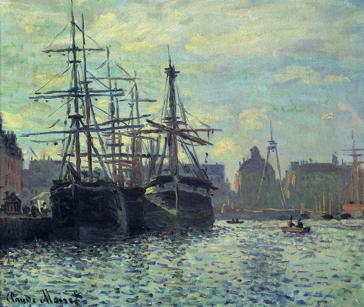 Le Bassin du Commerce, Le Havre od Claude Monet