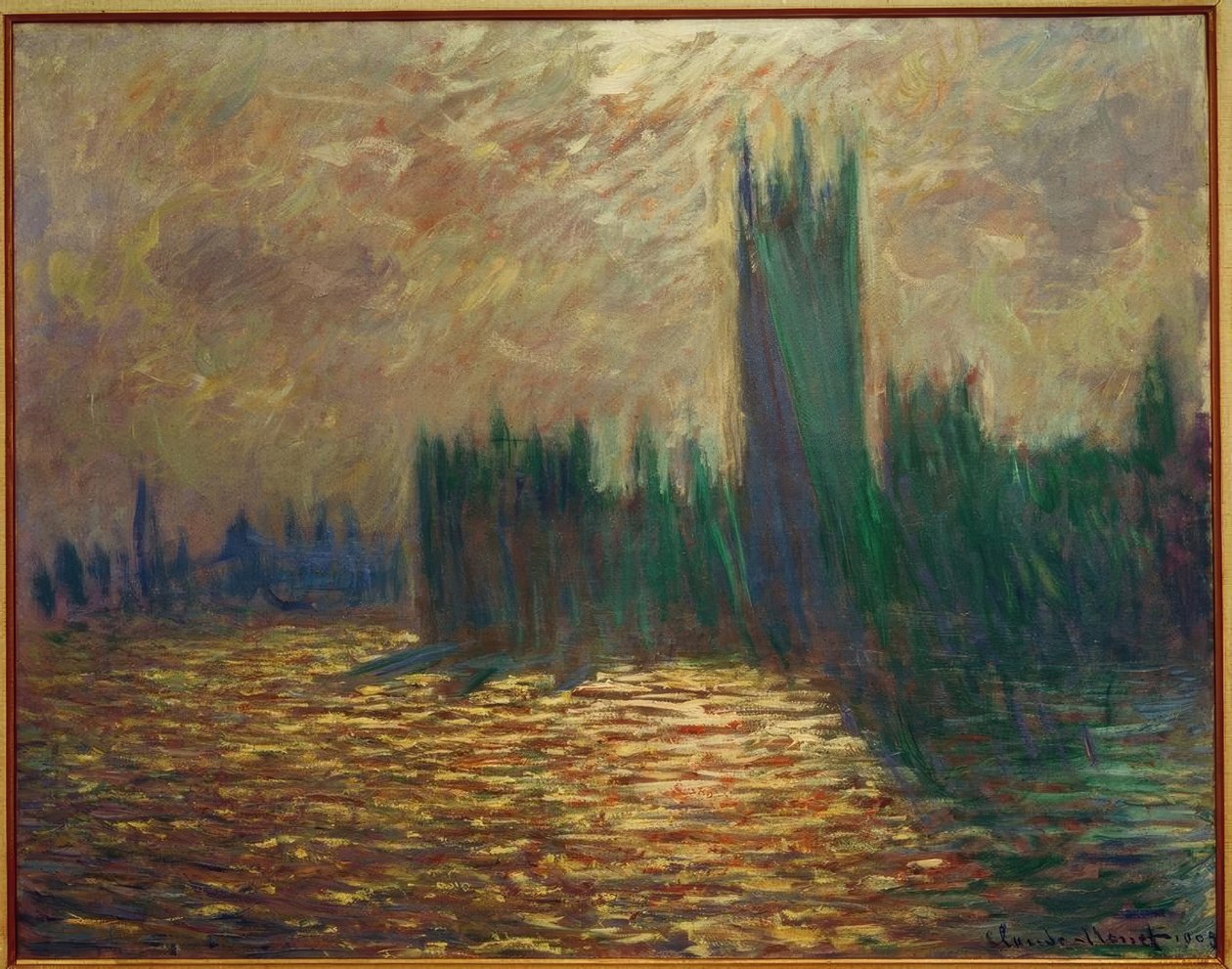 Parlament, úvahy o Temži od Claude Monet