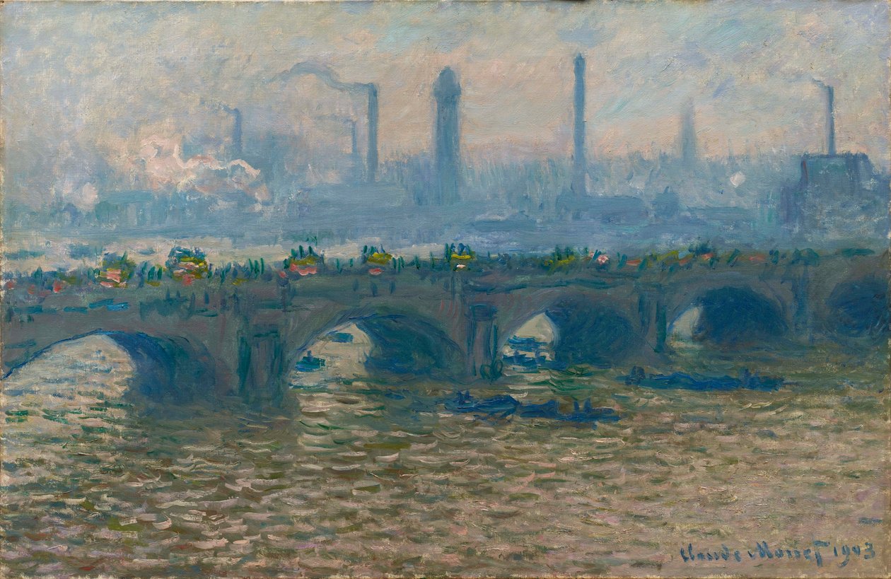 Le Pont de Waterloo, Temps gris Waterloo Bridge, Gray Weather, 1903. od Claude Monet