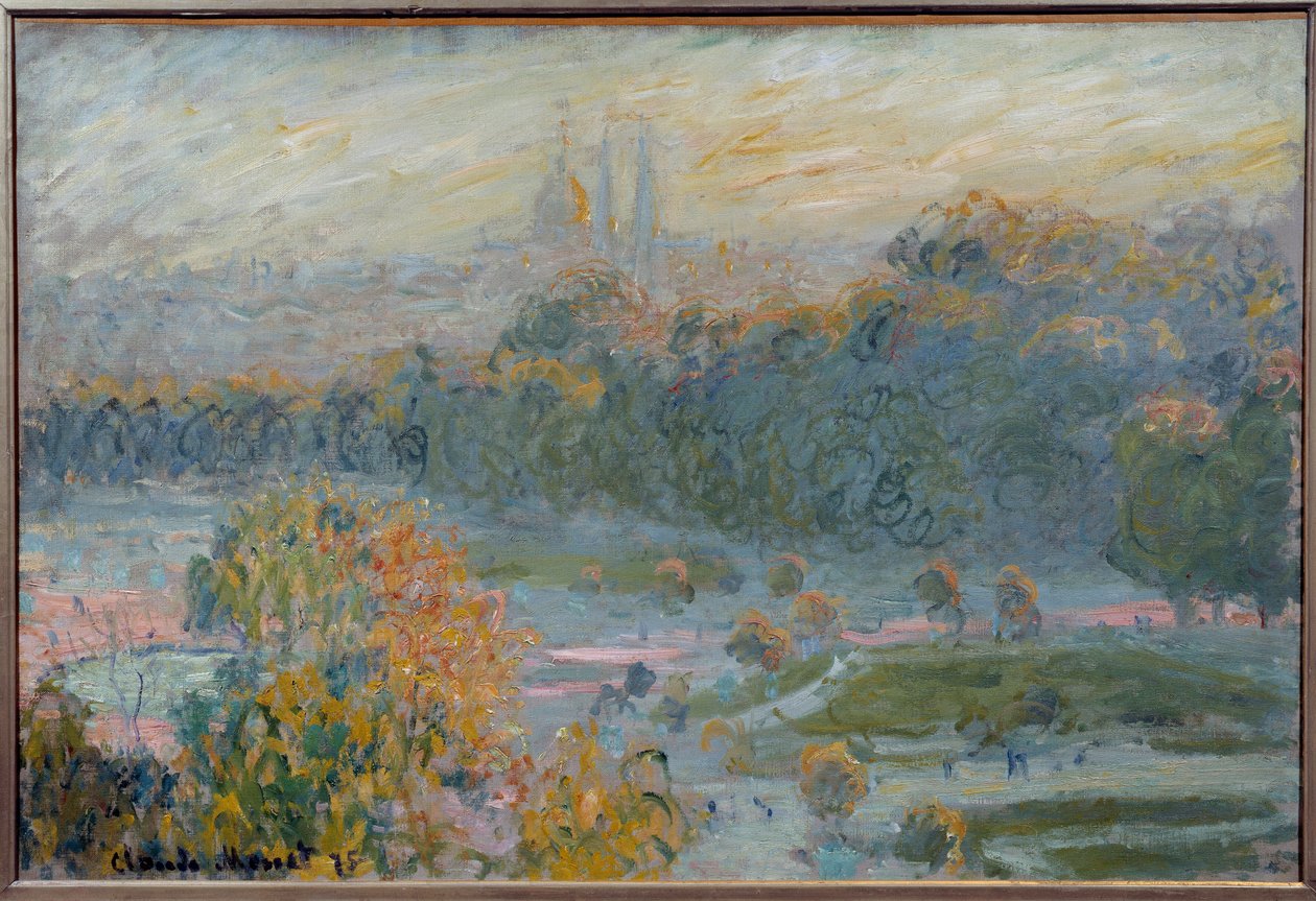 Zahradní malba Tuileries od Clauda Moneta (1840-1926) 1875 Ne. 0,5x0,75m Paříž, Musee d