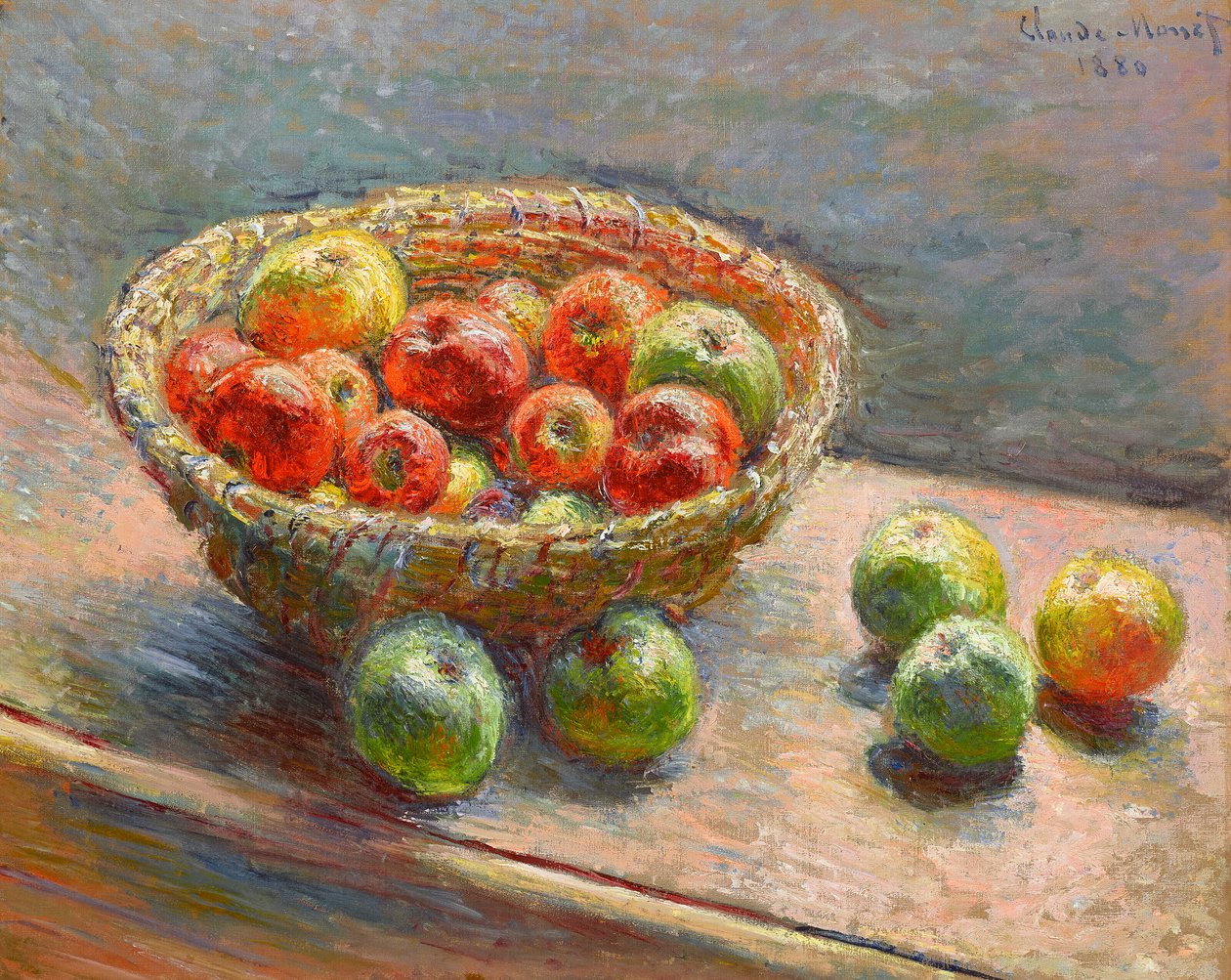 Košík s jablky od Claude Monet