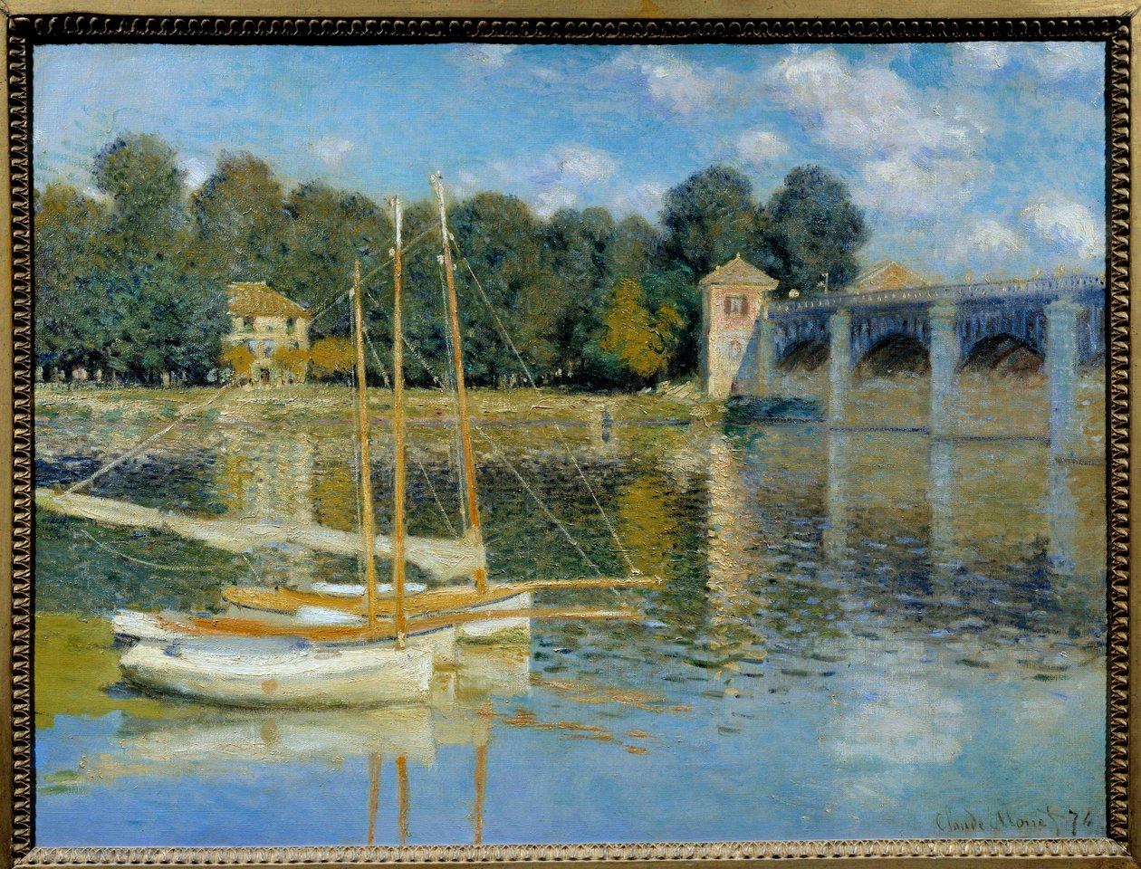 Obraz mostu Argenteuil od Clauda Moneta (1840-1926) od Claude Monet