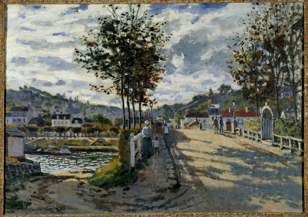Obraz Le pont de Bougival od Clauda Moneta (1840-1926) 1869 Ne. 0,63x0,91 m Manchester. Currier Galerie umění od Claude Monet