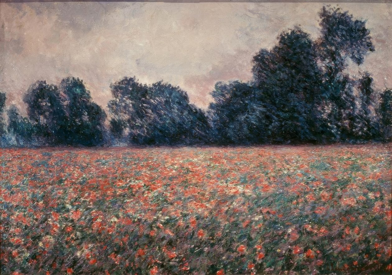 Vlčí máky v Giverny od Claude Monet