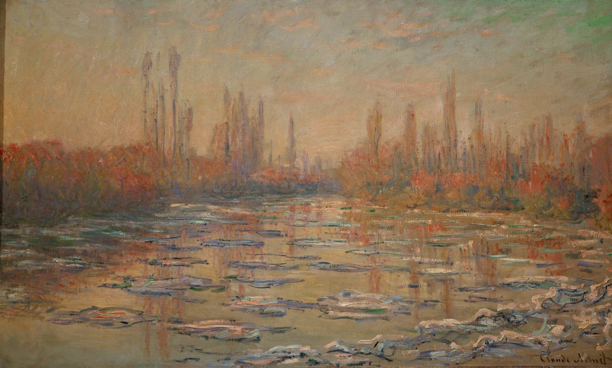 Les glacons ou debacle sur la Seine (olej na plátně) od Claude Monet