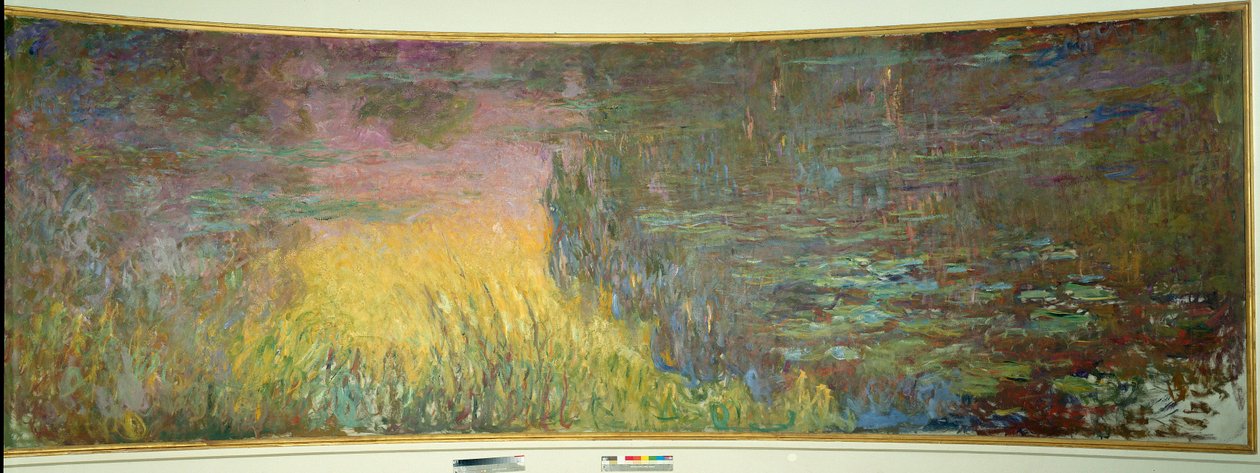 Lekníny, zapadající slunce Obraz Clauda Moneta (1840-1926) 1914-1926 Diptych 2 x 3 m každý díl. Paříž. Muzeum oranžerie od Claude Monet