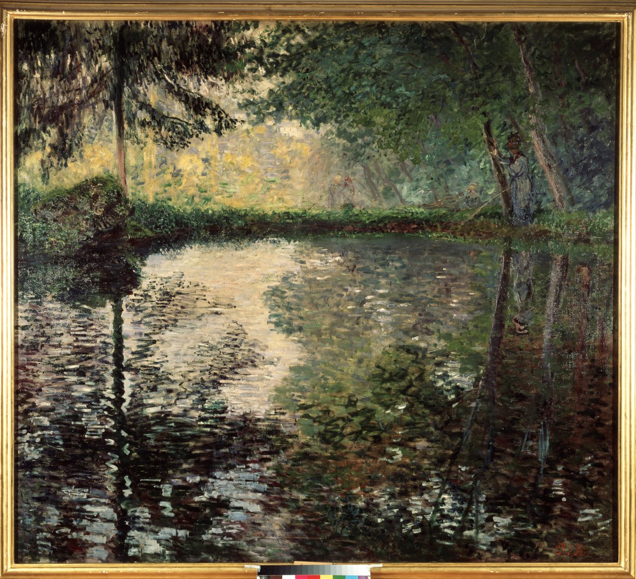 ""The Pond of Montgeron"" (rybník v Montgeronu) Obraz od Clauda Moneta (1840-1926) kolem roku 1876 Ermitážní muzeum, Petrohrad (Saint-Petersbourg) od Claude Monet