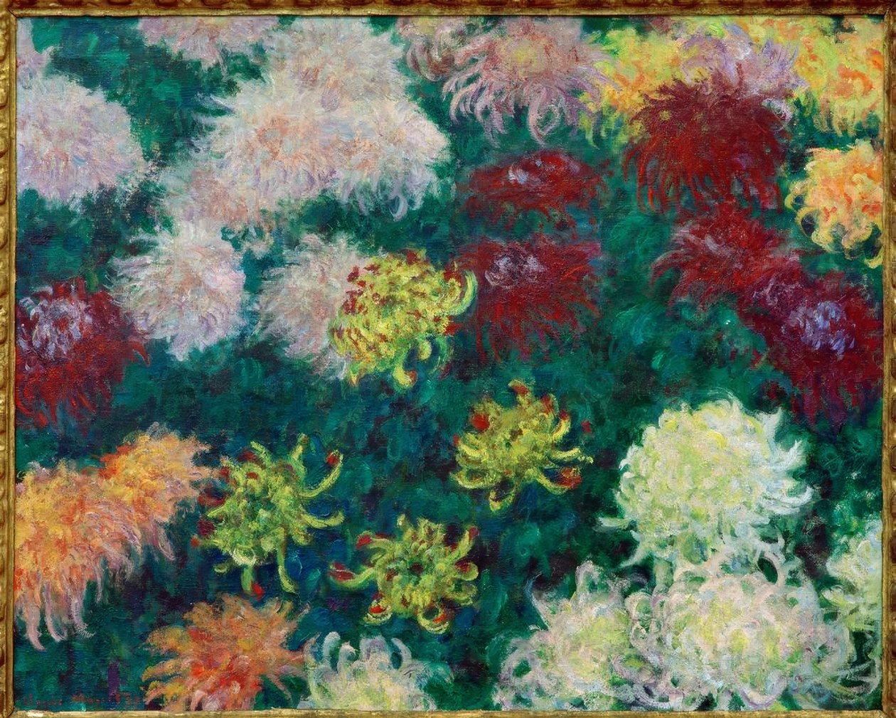 Chryzantémová postel od Claude Monet