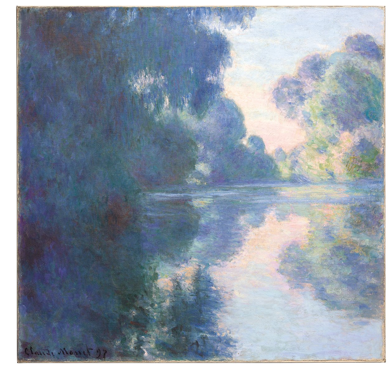 Ráno na Seině, 1897 od Claude Monet