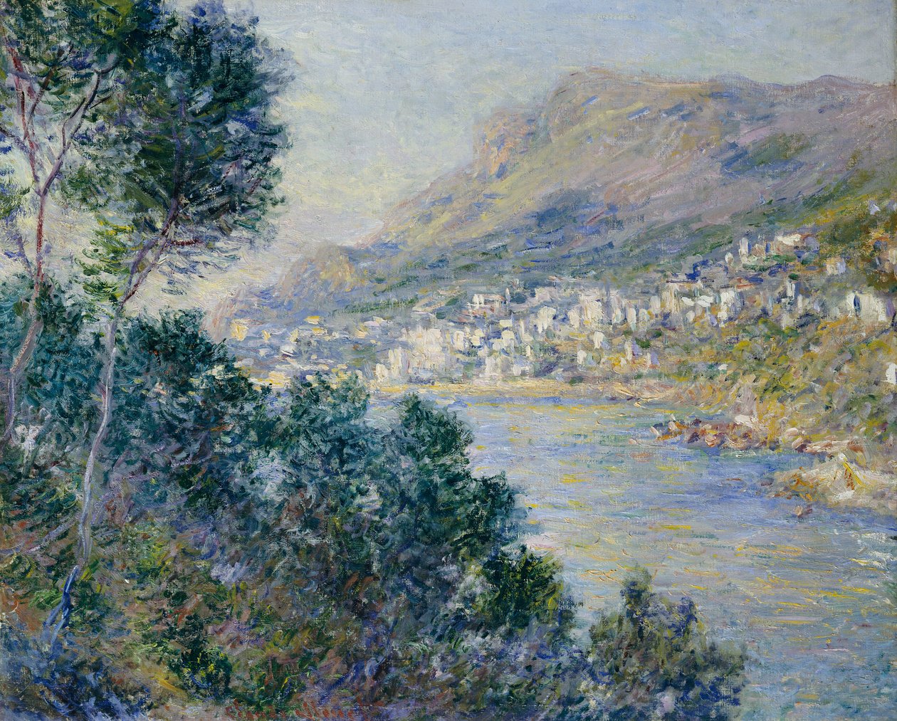 Monte Carlo, Pohled z Cap Martin, 1884 od Claude Monet