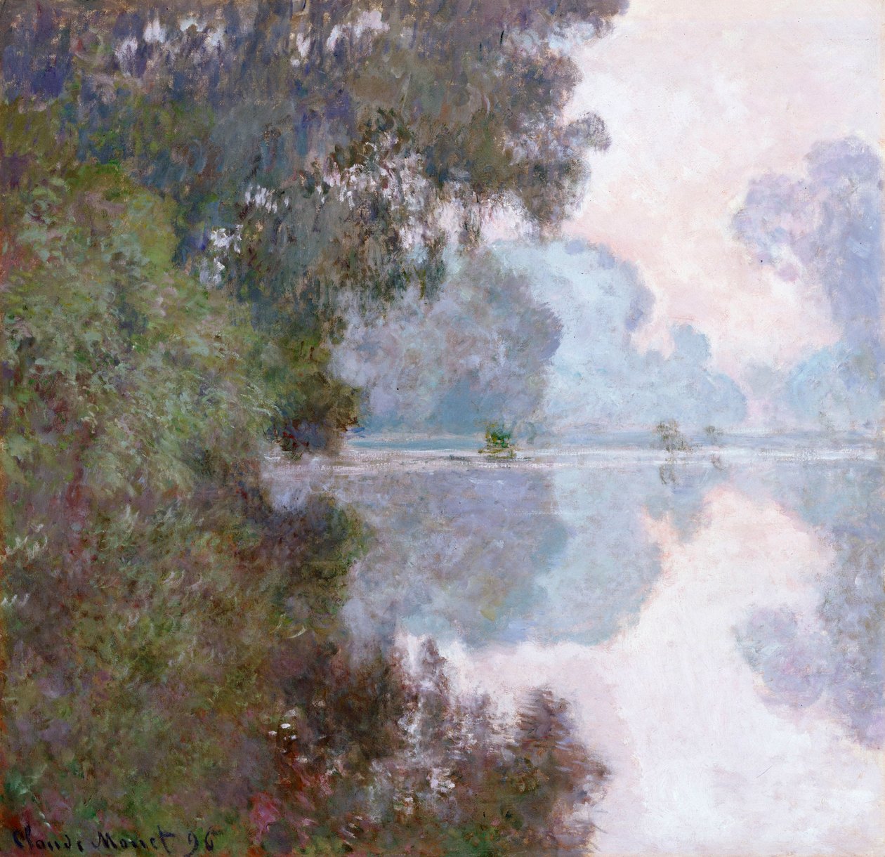 Ráno na Seině, poblíž Giverny, 1896 od Claude Monet