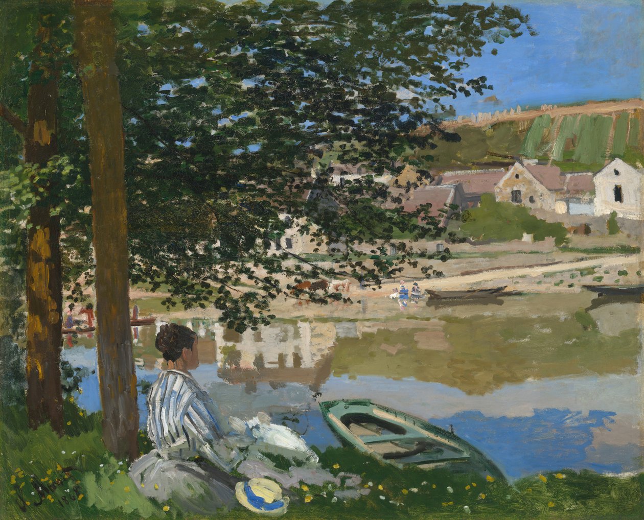 Na břehu Seiny, Bennecourt, 1868. od Claude Monet