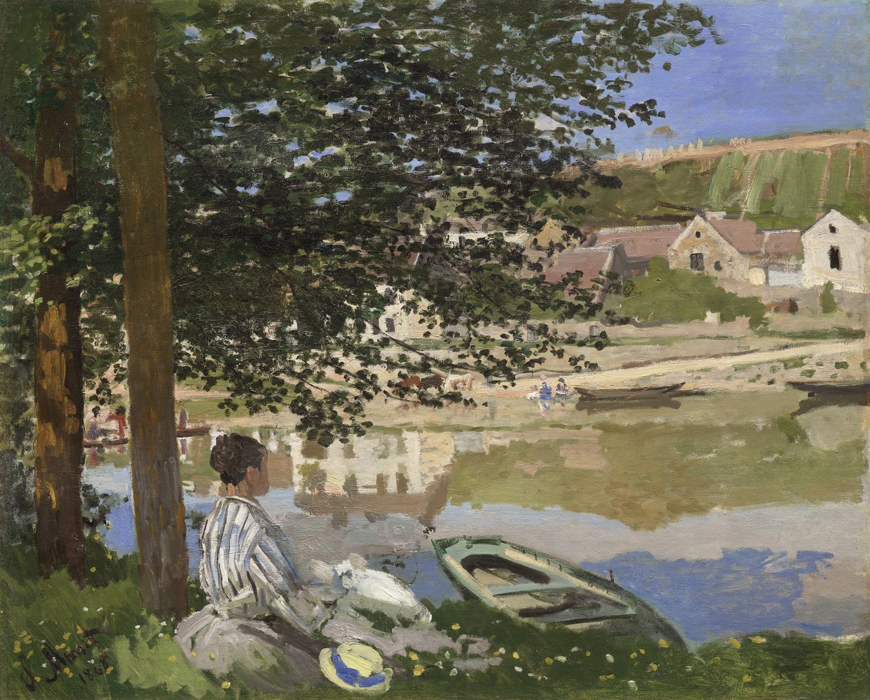 Na břehu Seiny, Bennecourt, 1868 od Claude Monet