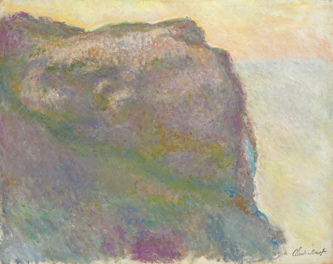 Na útesu, Petit D"Ailly; Na útesu, v Petit Ailly, 1896 od Claude Monet