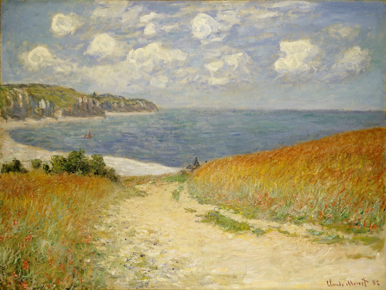 Cesta v pšenici v Pourville, 1882 od Claude Monet