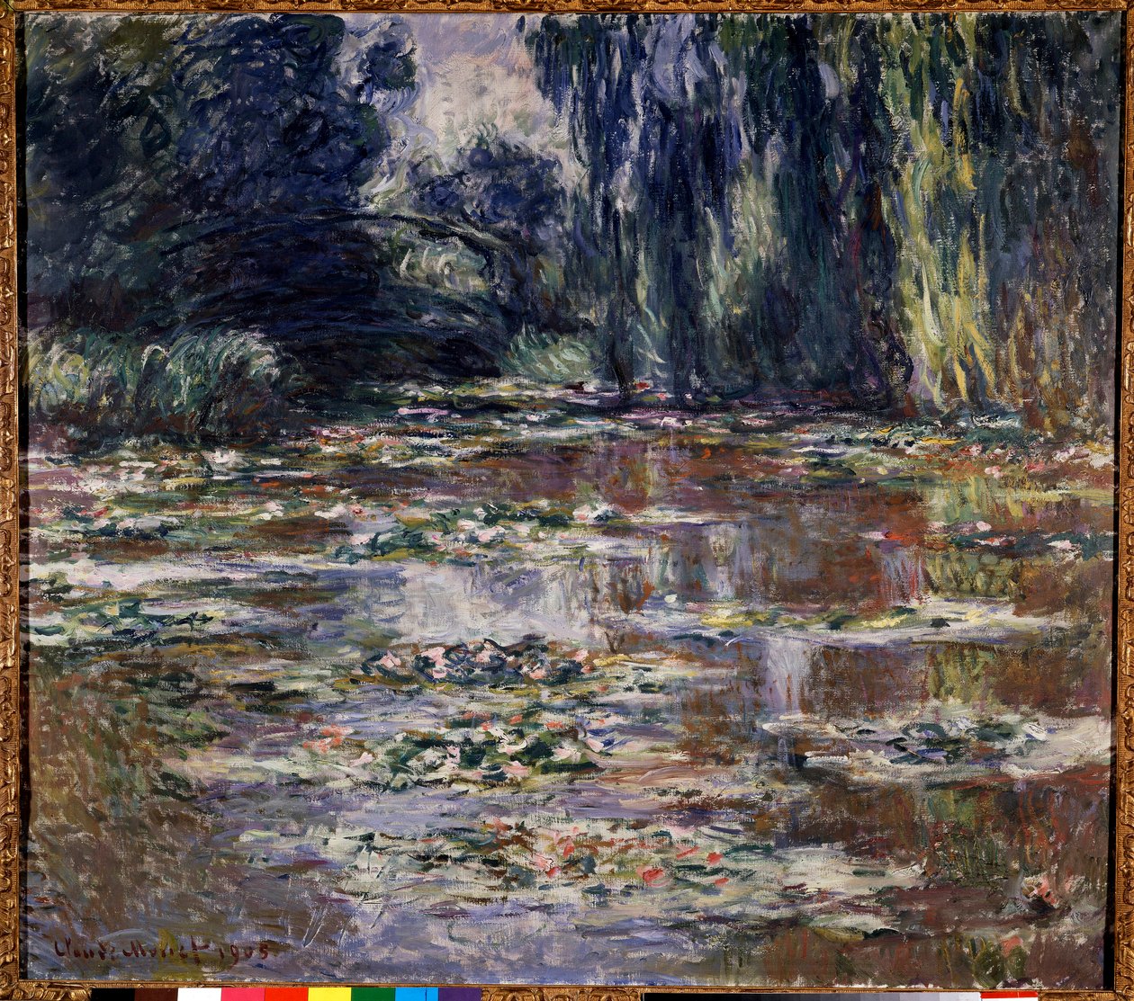 Obraz Petite pont a Giverny od Clauda Moneta (1840-1926) 1905 Ne. 0,9x1 m Soukromá sbírka - Malý most u Giverny. Obraz Clauda Moneta (1840-1926) od Claude Monet