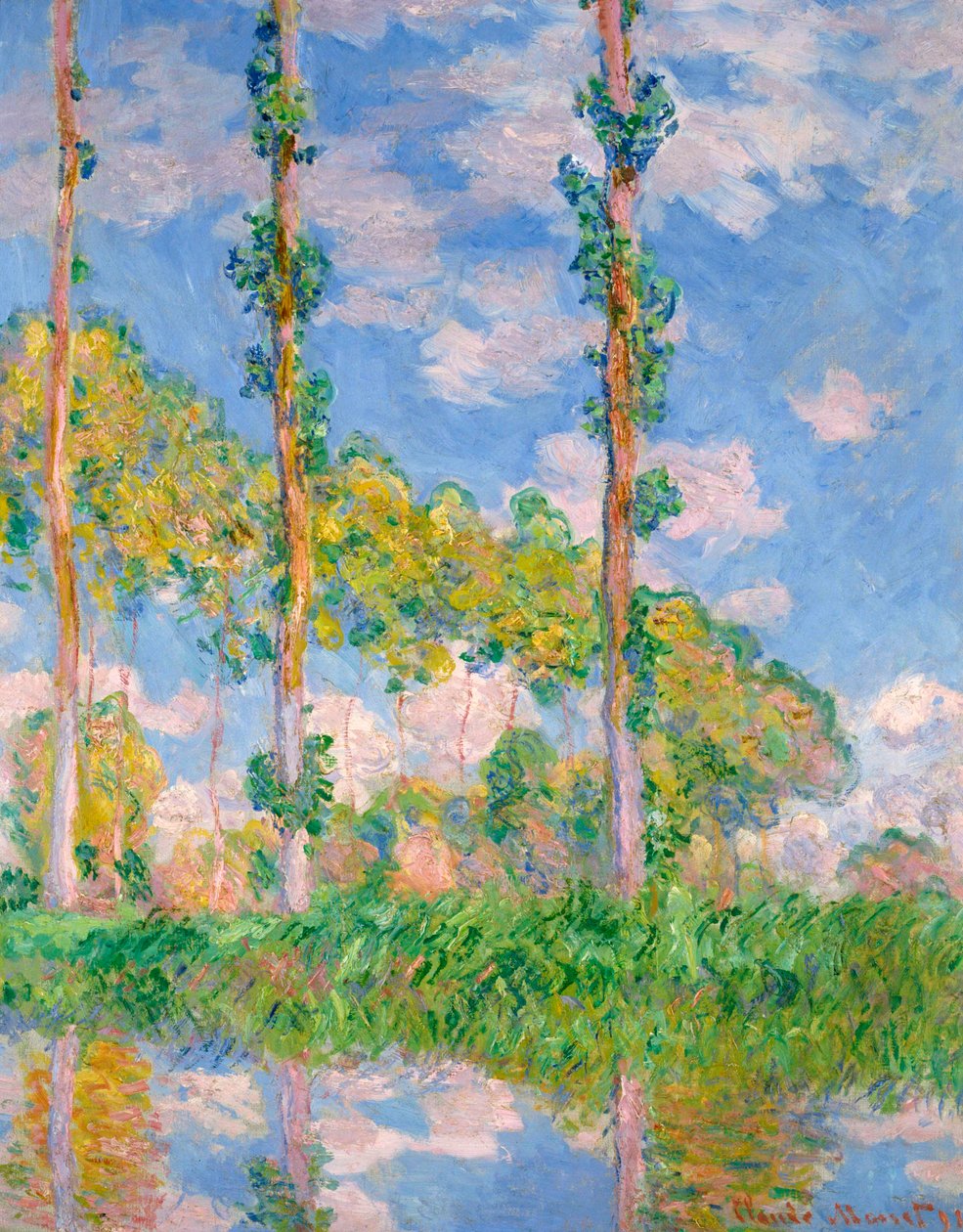 Topoly na slunci, 1891 od Claude Monet
