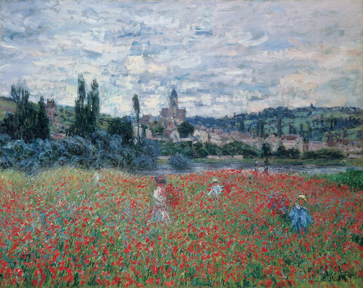 Maková pole u Vétheuil, asi 1879 (olej na plátně) od Claude Monet