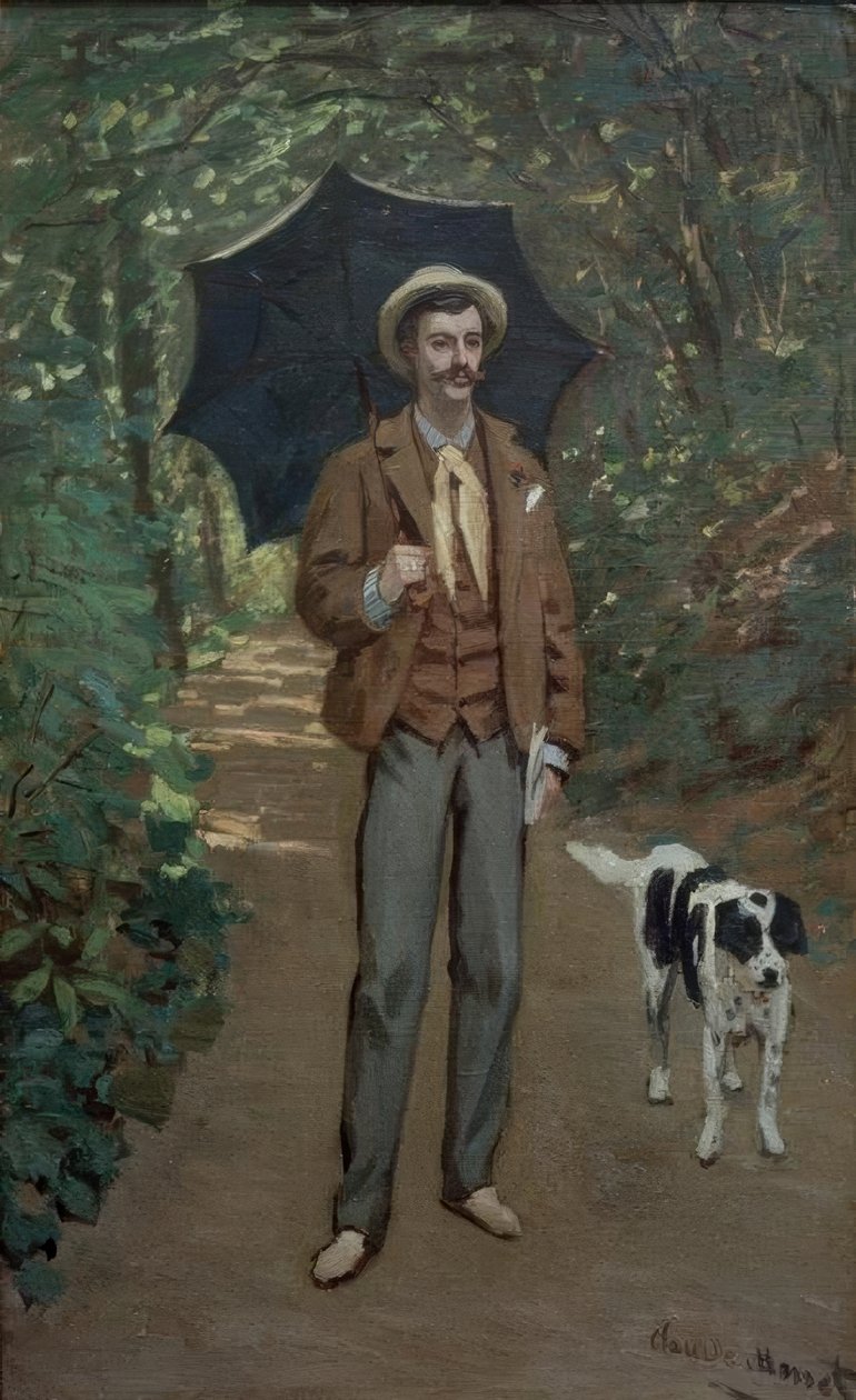 Portrét Victora Jacquemonta se slunečníkem od Claude Monet