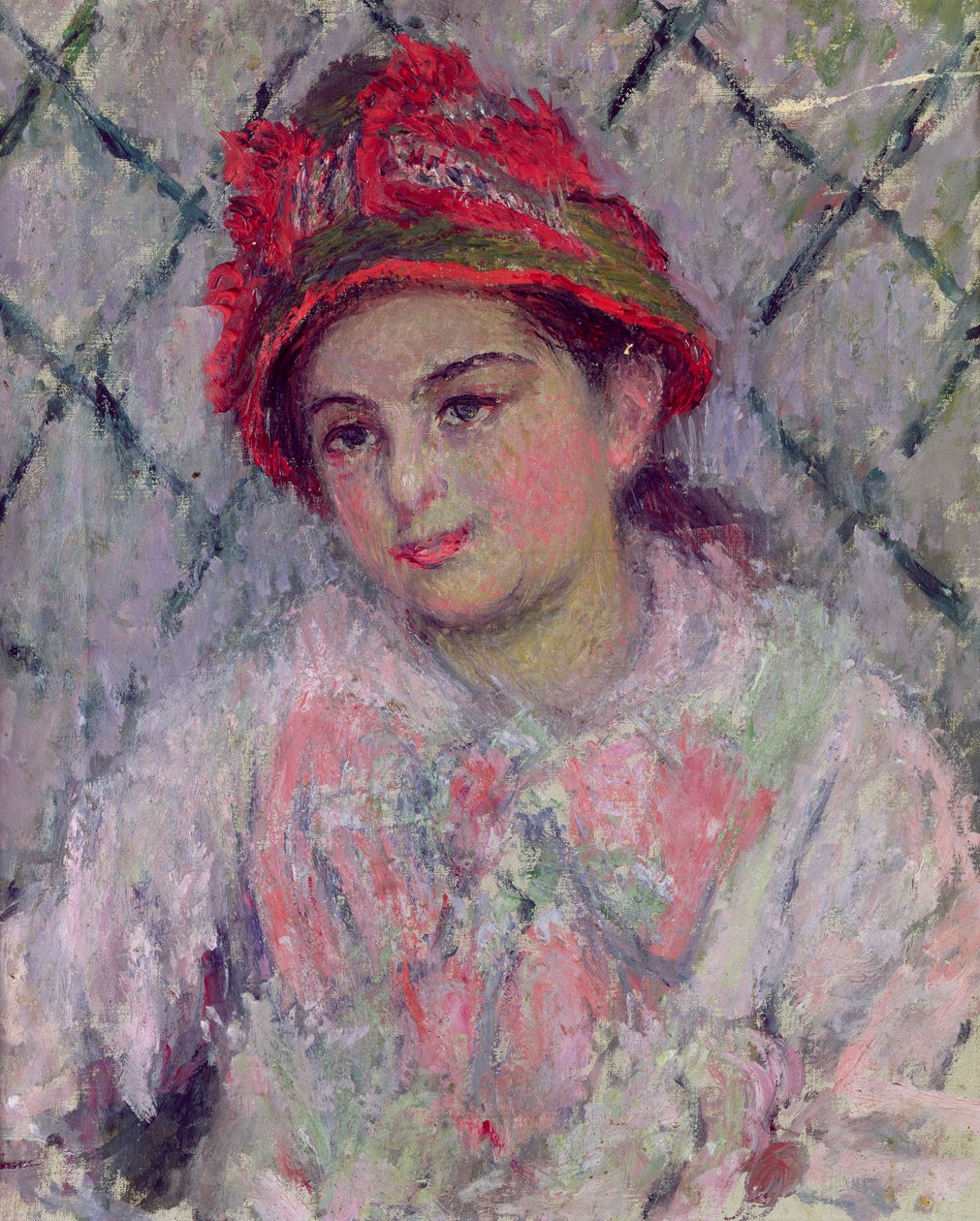 Portrét Blanche Hoschede (1864-1947) jako mladá dívka, kolem roku 1880 od Claude Monet