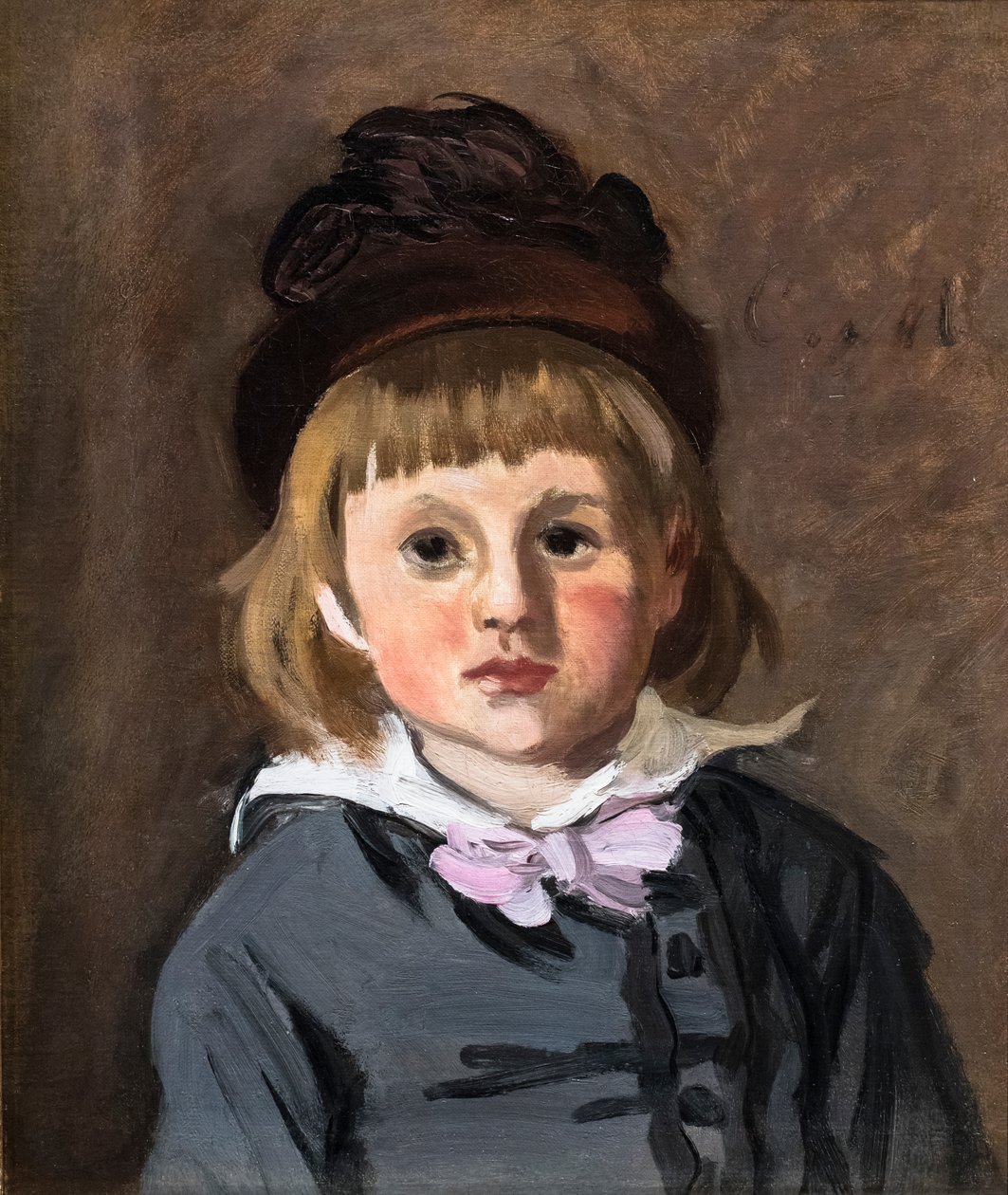 Portrét Jeana Moneta v klobouku s bambulí od Claude Monet