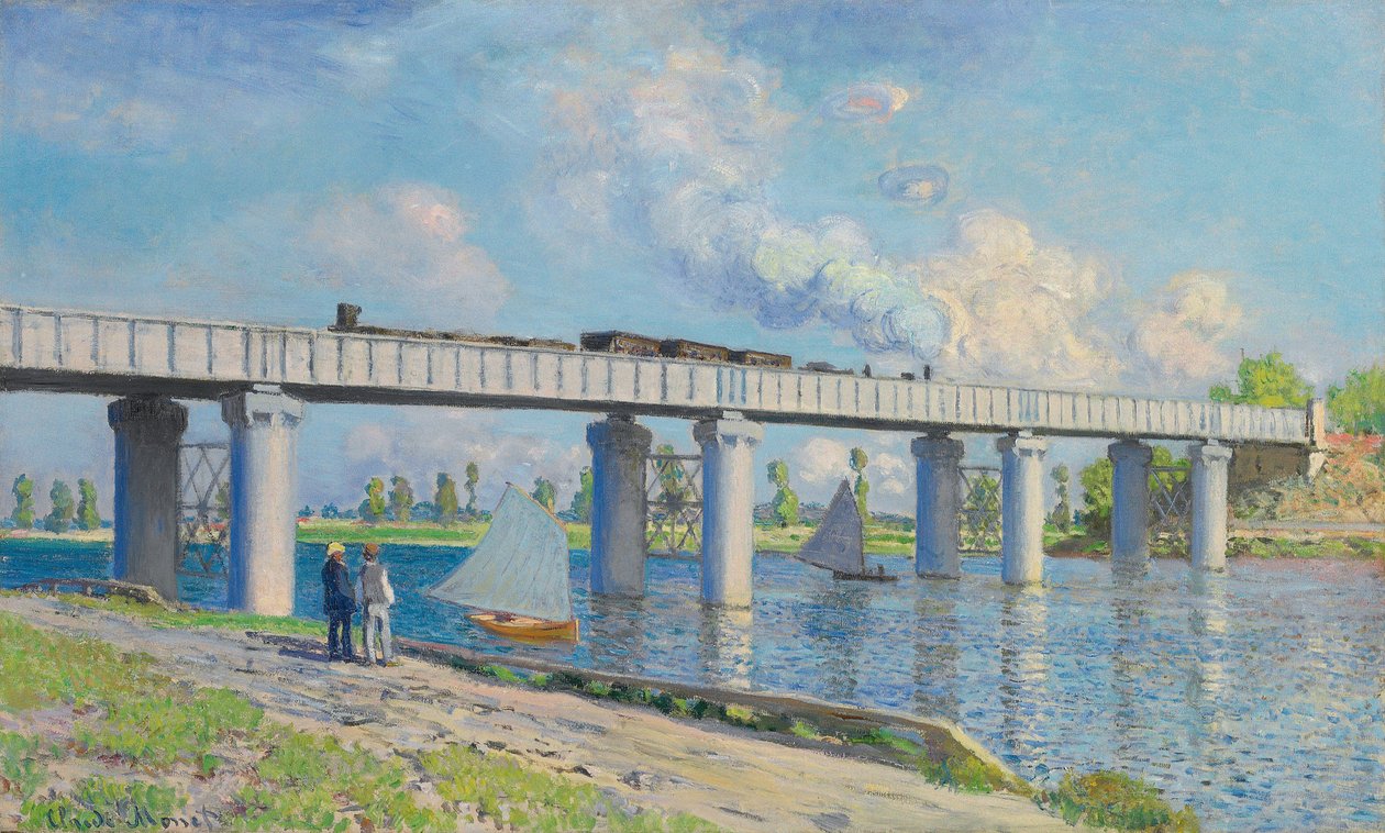 Železniční most v Argenteuil, 1873 od Claude Monet