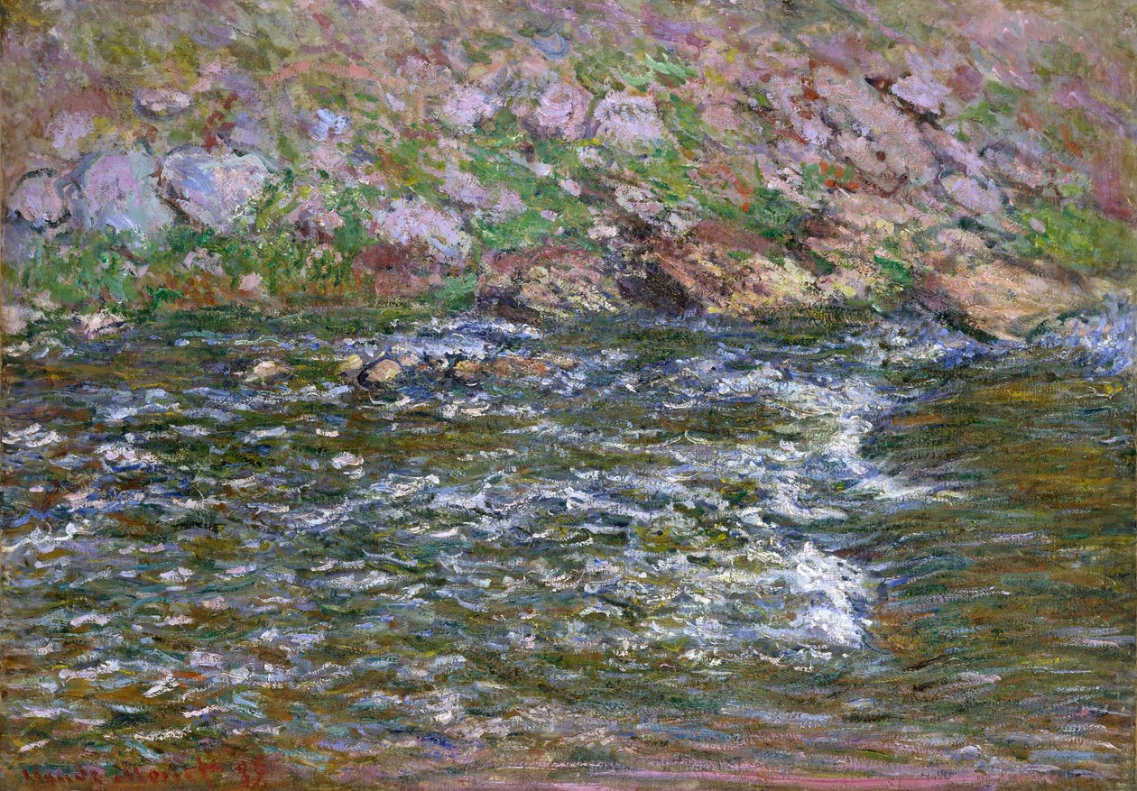 Peřeje na Petite Creuse ve Fresselines, 1889 od Claude Monet