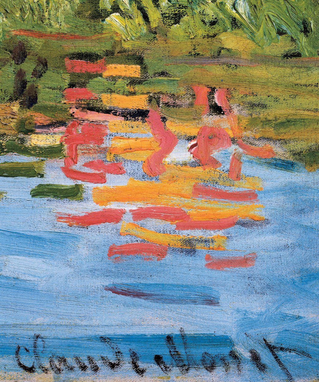 Regata v Argenteuil, detail, kolem roku 1872 (olej na plátně) od Claude Monet