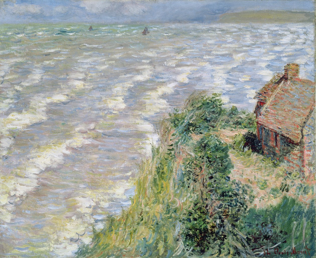 Rising Tide v Pourville, 1882 od Claude Monet