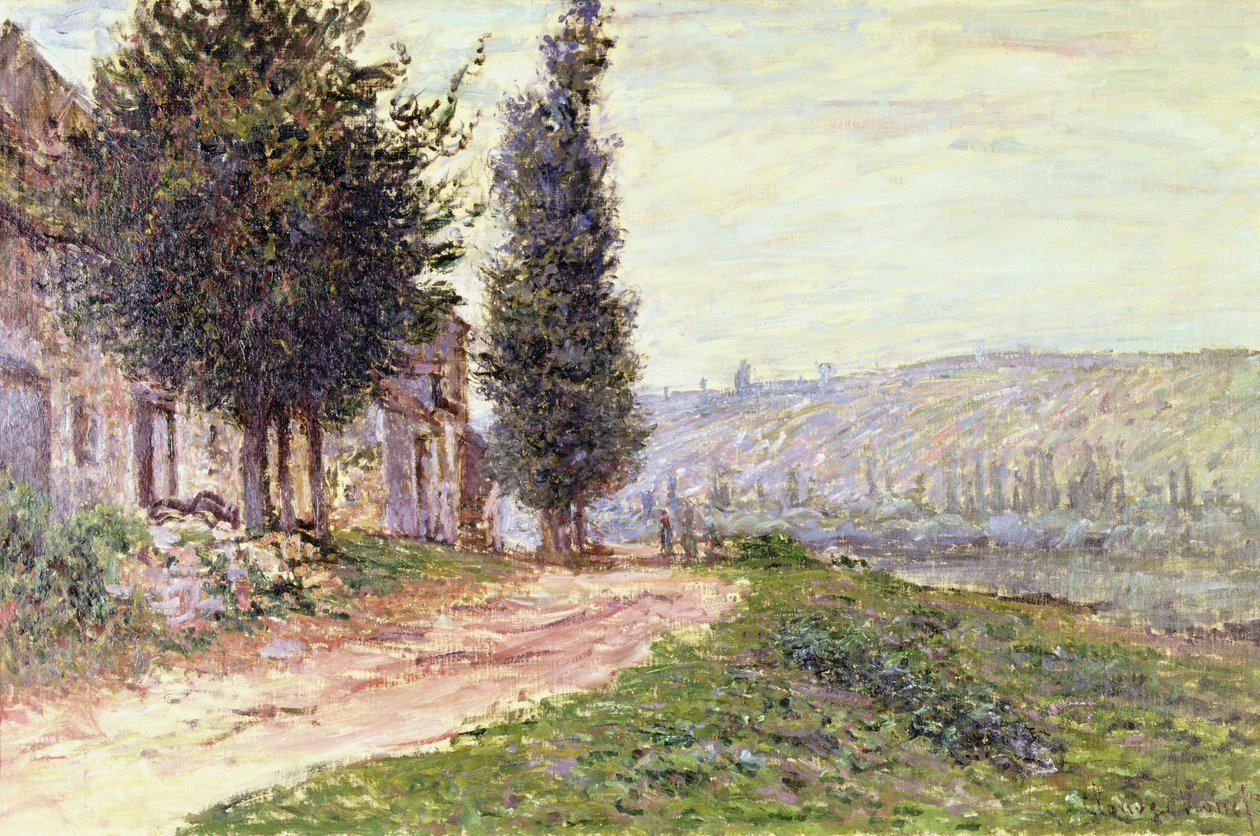Břeh řeky v Lavacourt, 1879 od Claude Monet