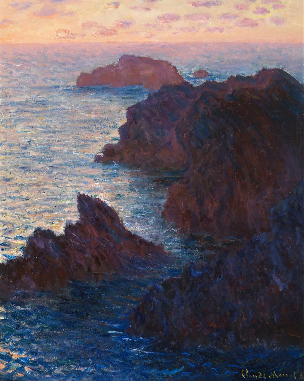 Skály v Belle-ile, Port-Domois od Claude Monet