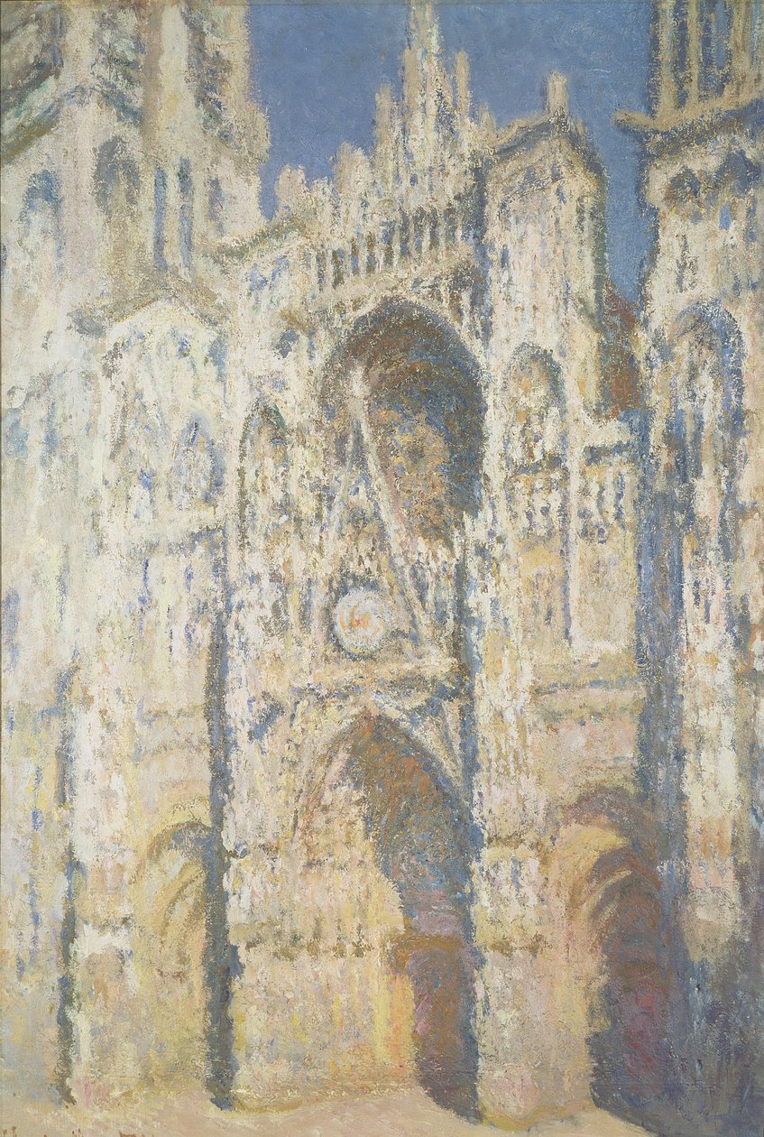 Katedrála v Rouenu v plném slunečním světle: Harmonie v modré a zlaté, 1894 od Claude Monet