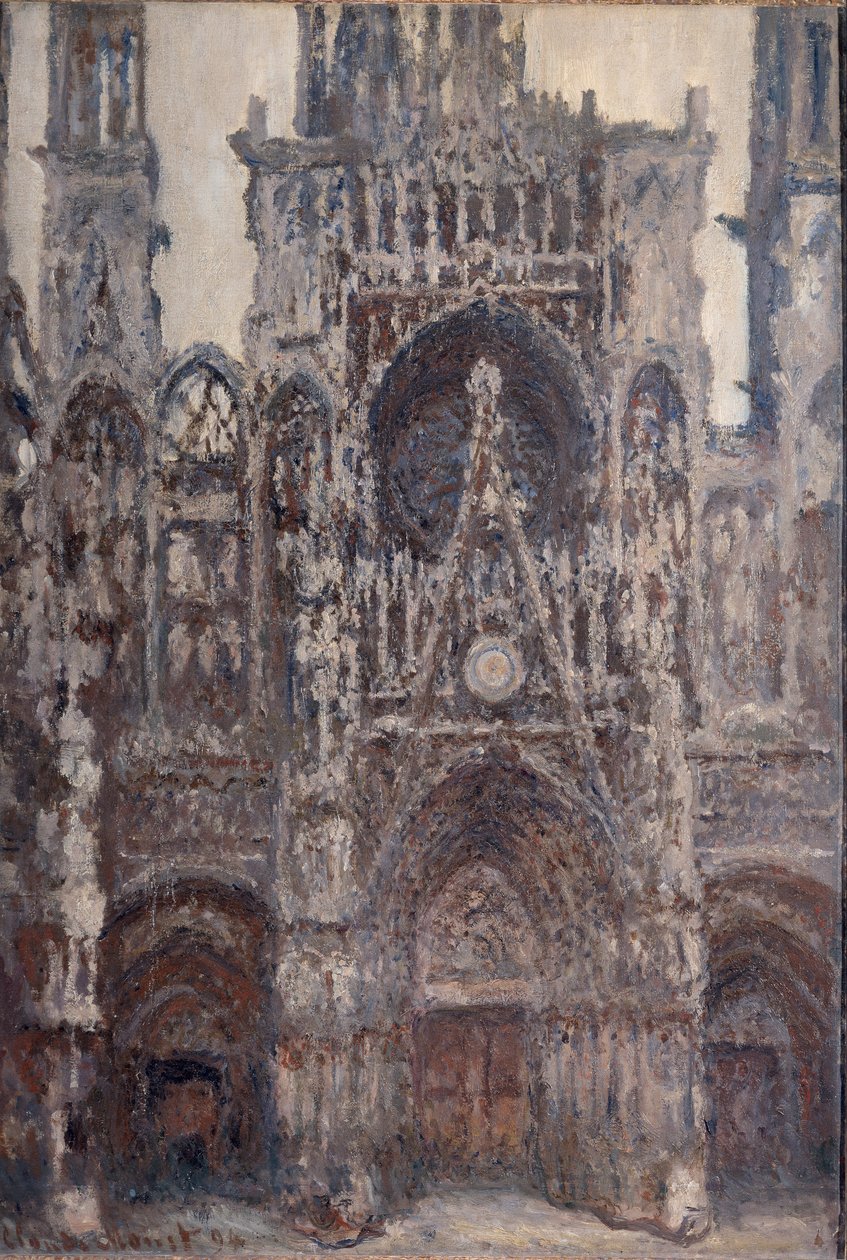 Katedrála v Rouen, portál, hnědá harmonie - olej na plátně od Claude Monet
