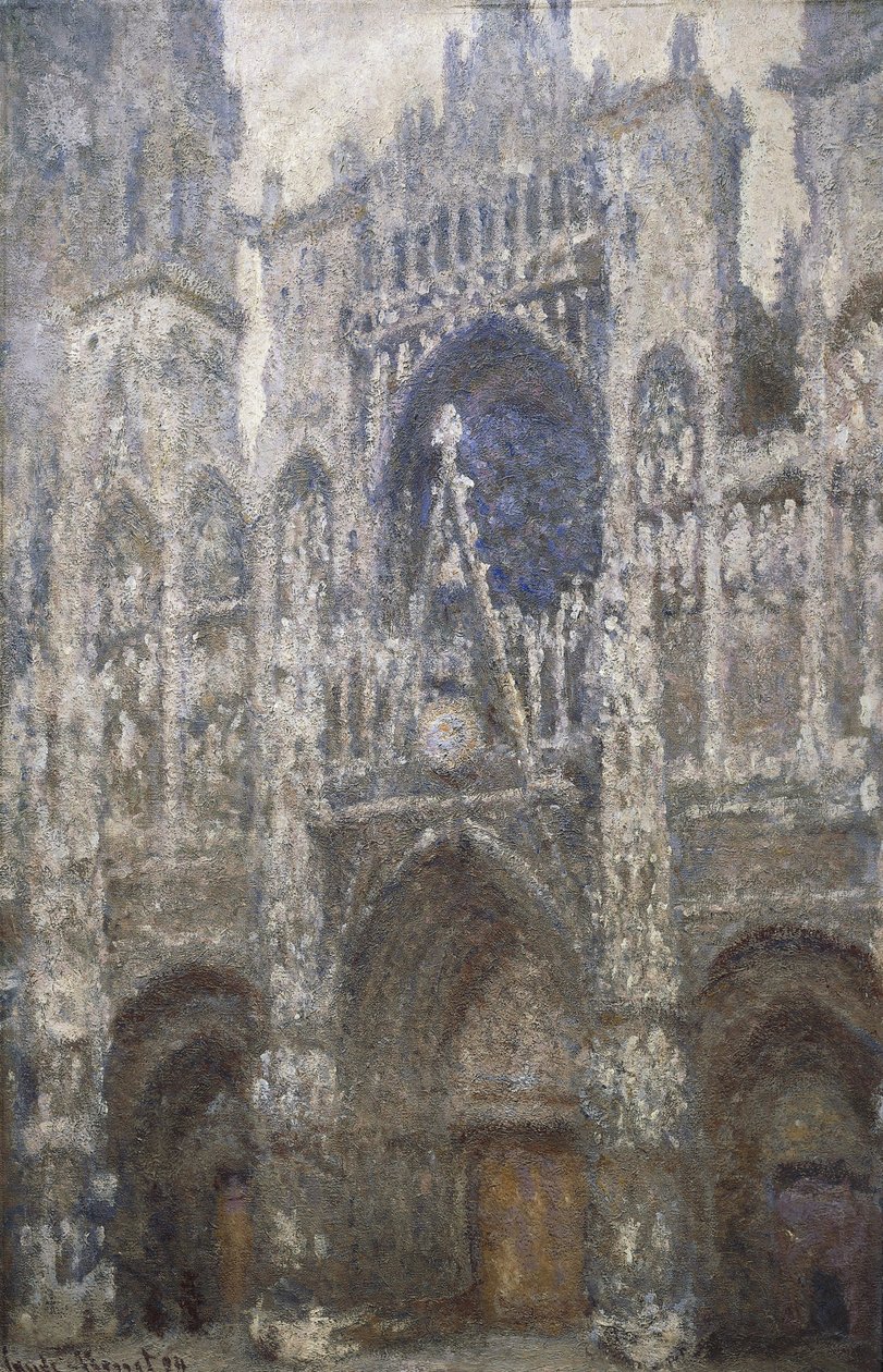 Katedrála v Rouenu, západní portál, Harmony in Grey, 1894 od Claude Monet