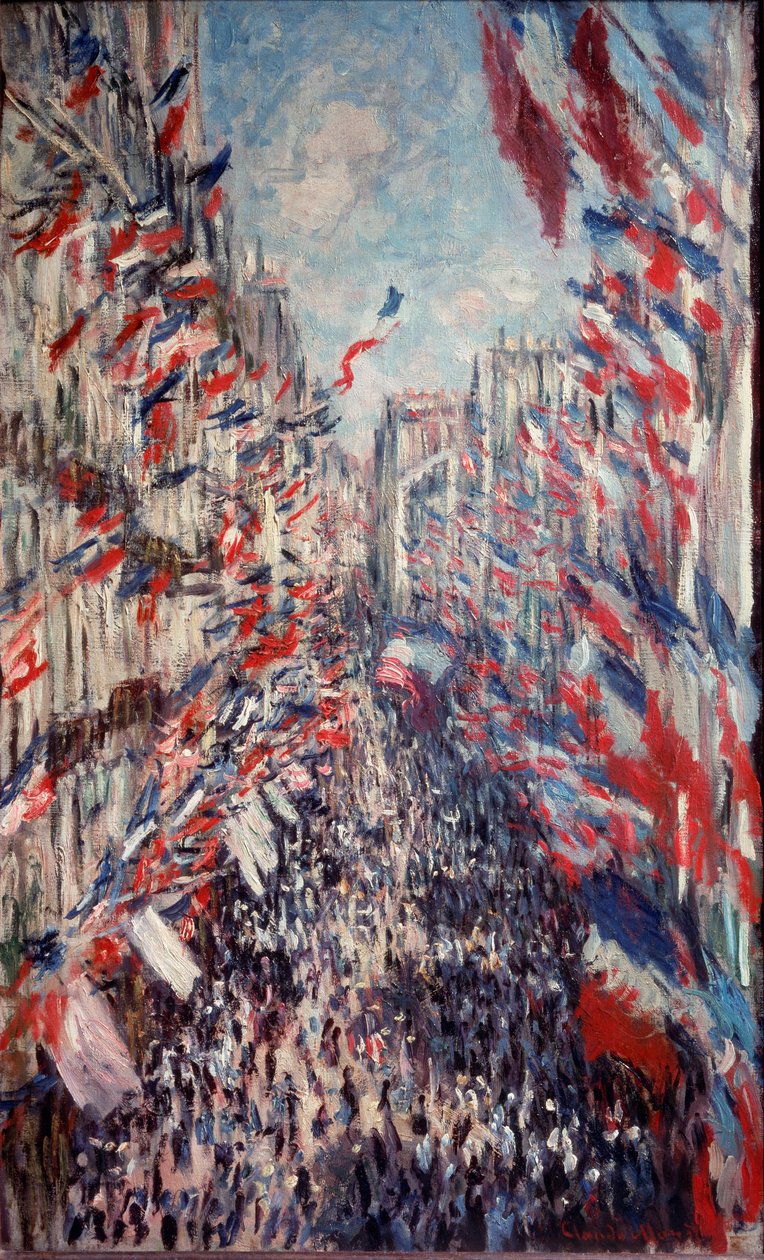 Rue Montorgueil v Paříži od Claude Monet