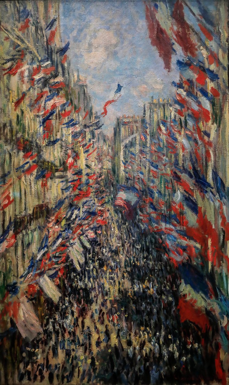 Rue de Montorgueil, oslava 30. června 1878 od Claude Monet