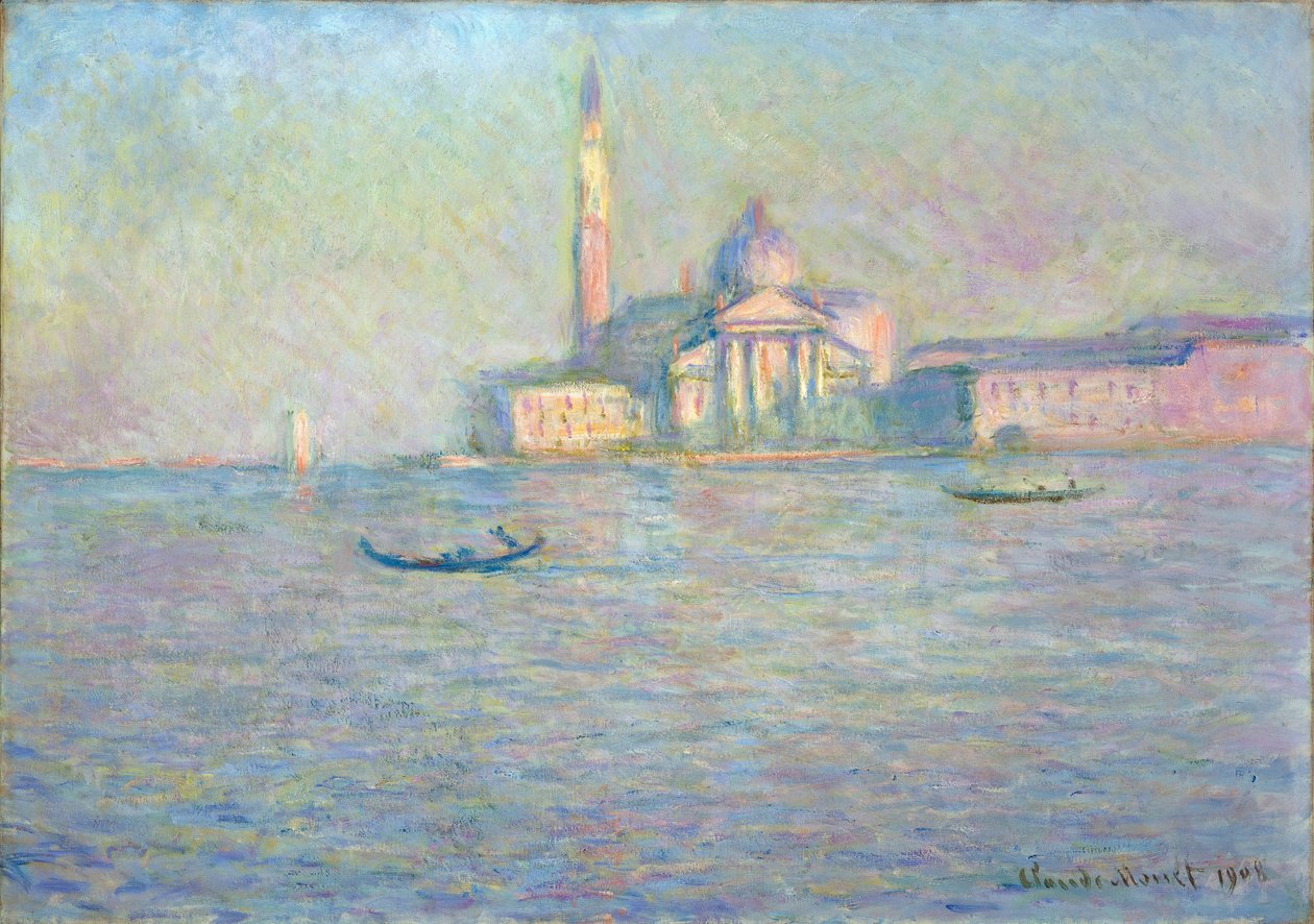 Saint George Major (Benátky, Itálie) (kostel San Giorgio Maggiore, Benátky) - Malba Clauda Moneta (1840-1926), olej na plátně od Claude Monet