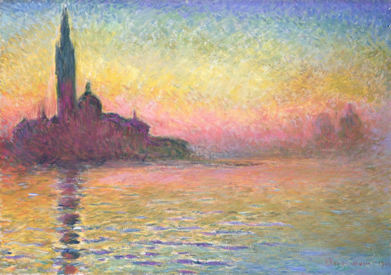 San Giorgio Maggiore za soumraku od Claude Monet