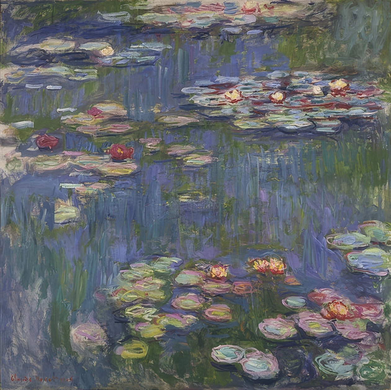 Lekníny. 1916 od Claude Monet