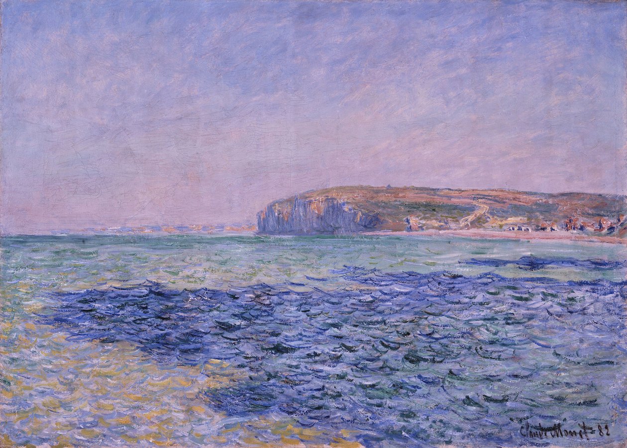 Stíny na moři. Útesy v Pourville, 1882 od Claude Monet
