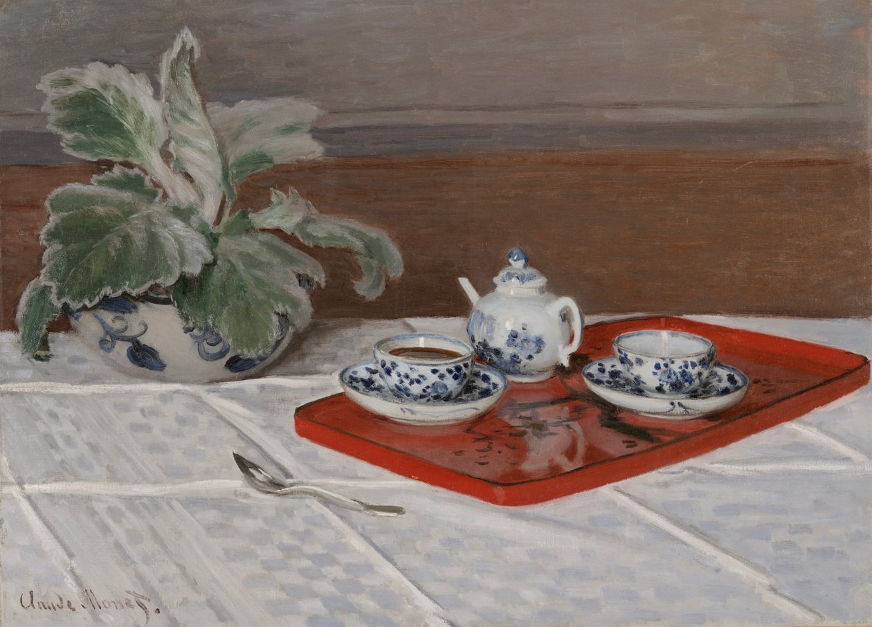 Zátiší, čajový servis od Claude Monet