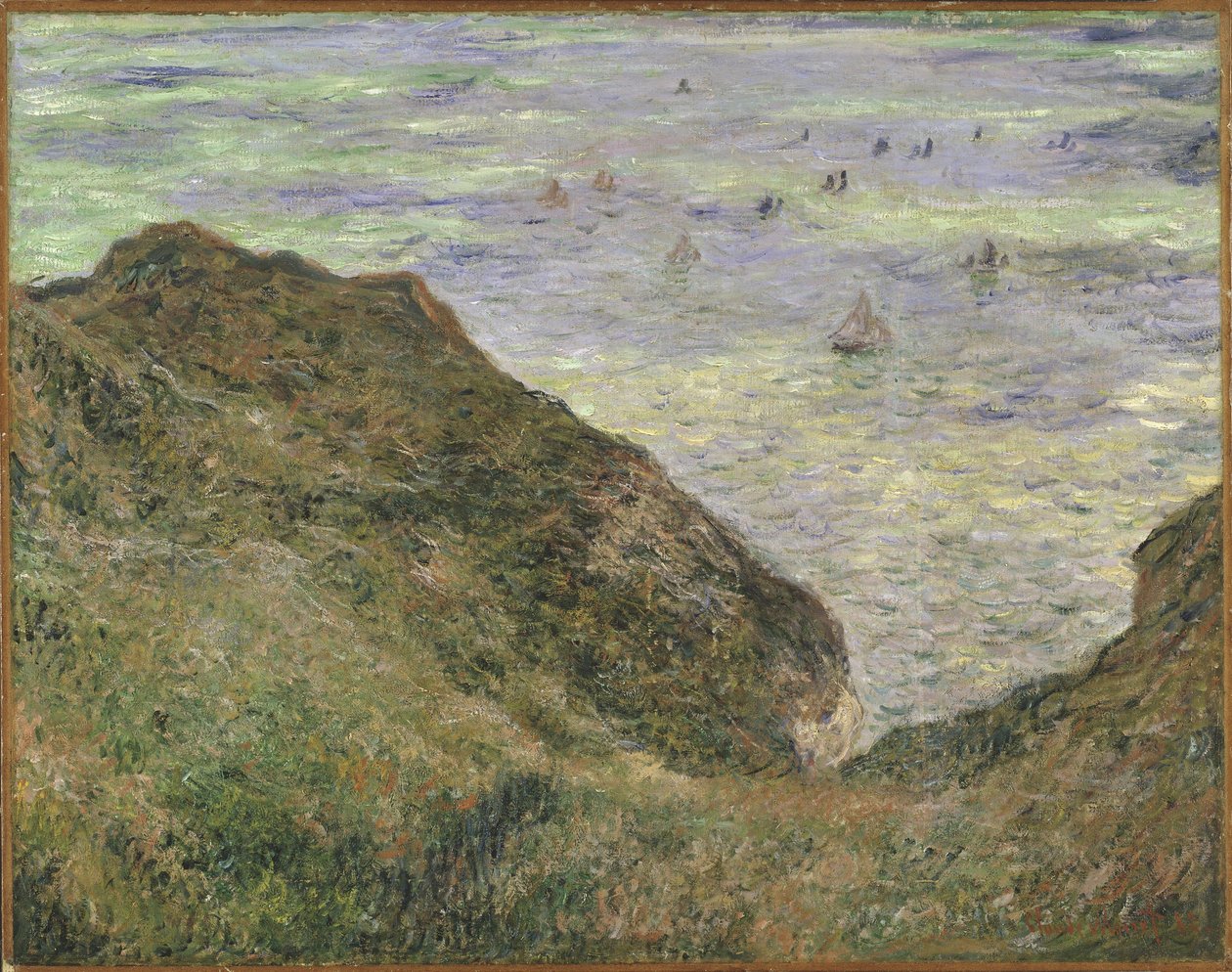 Sur la falaise a Pourville - Na útesu v Pourville - Monet, Claude (1840-1926) - 1882 - Olej na plátně - 64x82 - Nationalmuseum Stockholm od Claude Monet